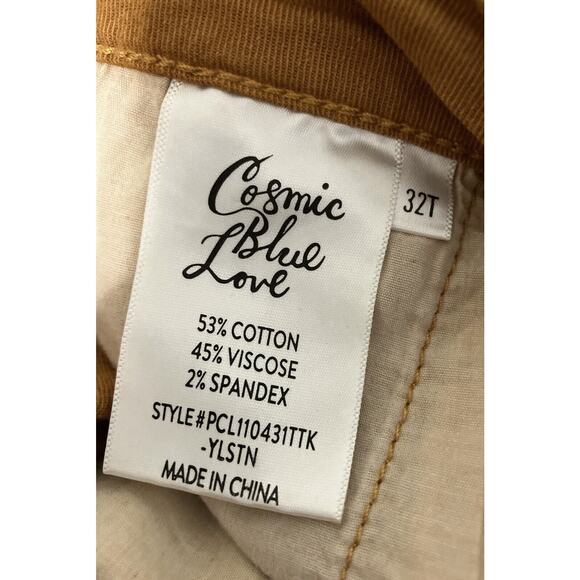 Cosmic Blue Love Women's size 32T Yellowstone Straight Leg Cropped Jeans NWT - Picture 7 of 8